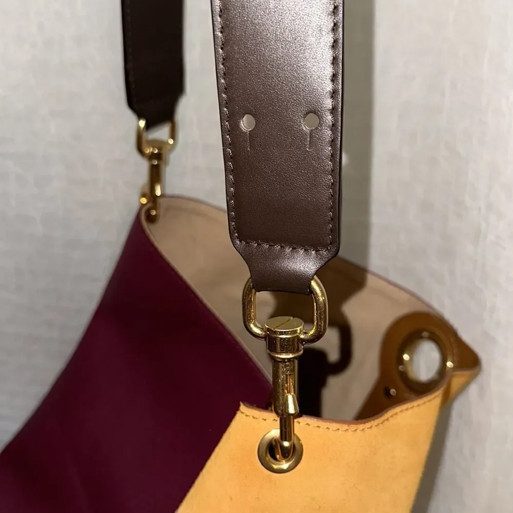 See by Chloe Gaia Colorblocked Suede Leather Oversized Hobo Bag in Sienna - Picture 10 of 16